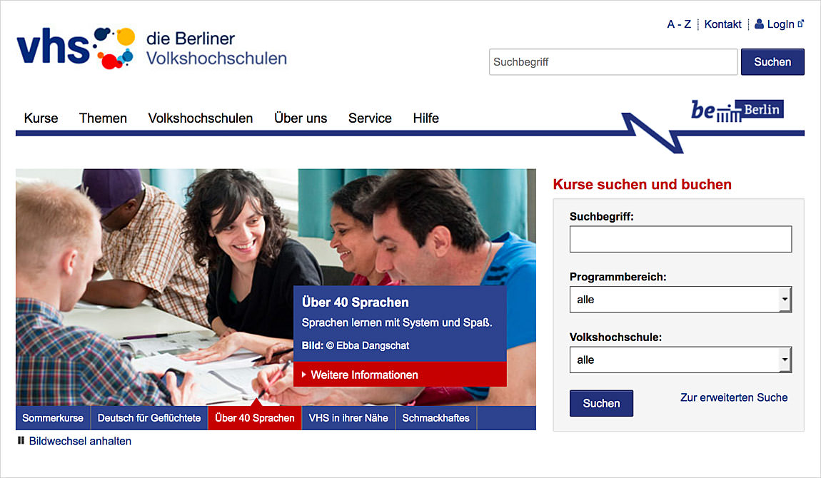 Portal der Berliner Volkshochschulen